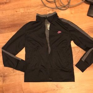 nike sweatshirt zip up medium black